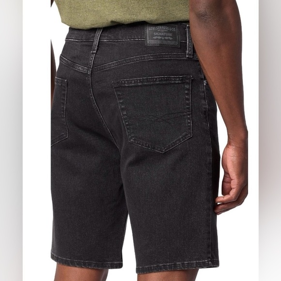 Men's Black Jean Shorts - Picture 4 of 10